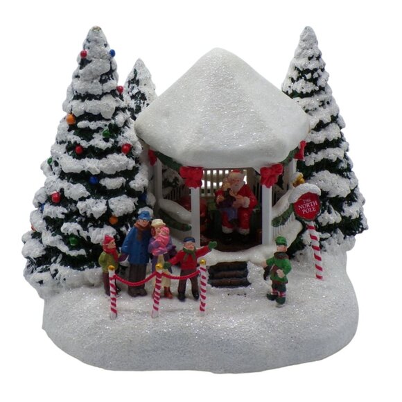 Thomas Kinkade 1993 ST NICHOLAS Lighted 6" Christmas Village Gazebo TESTED WORKS - Picture 2 of 6